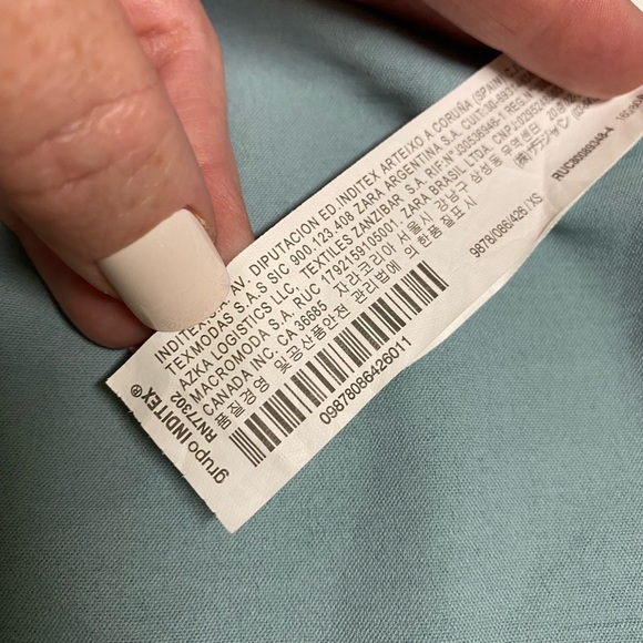 ZARA hi-lo elastic waistline faux wrap top dress - Picture 7 of 9